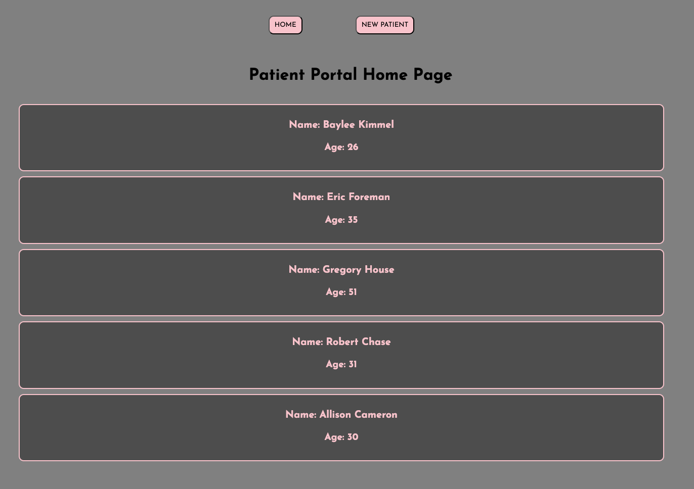 Patient Portal Project